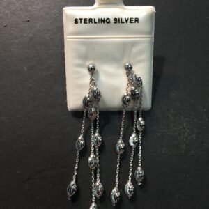 Earring Beaded  Sterling Silver